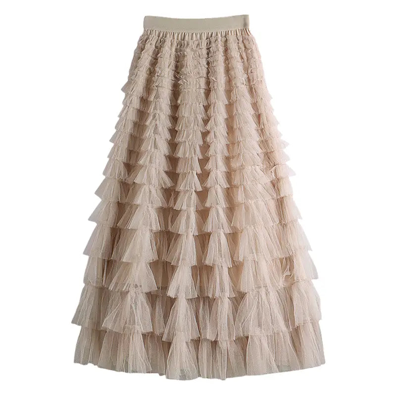 Ottilie Tiered Ruffle Tulle Skirt