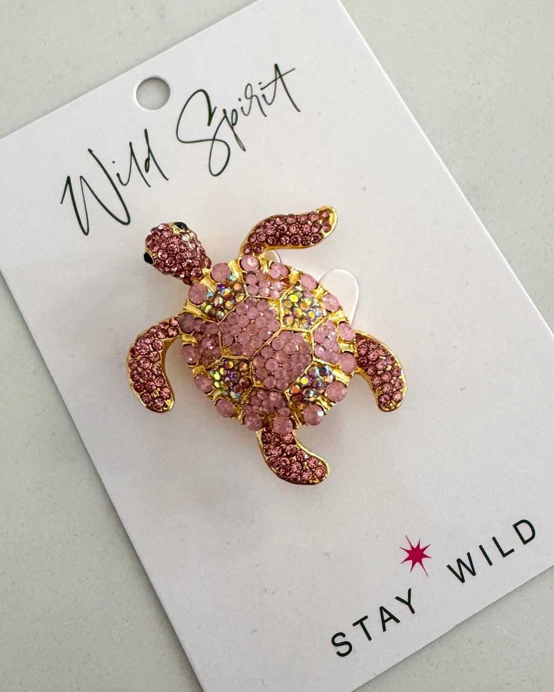 The Pink Turtle Brooch