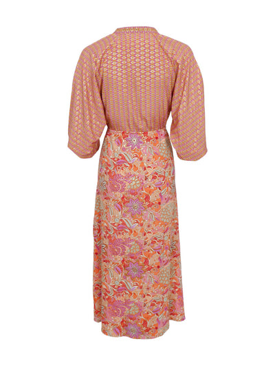 Luna Raglan Dress in Pacifique Orange