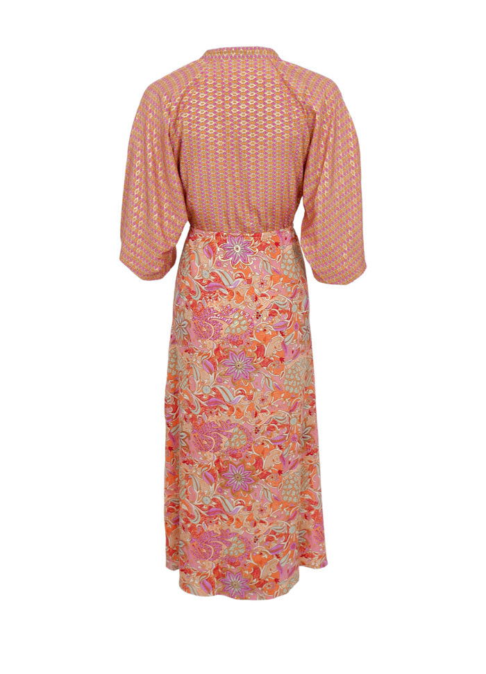 Luna Raglan Dress in Pacifique Orange