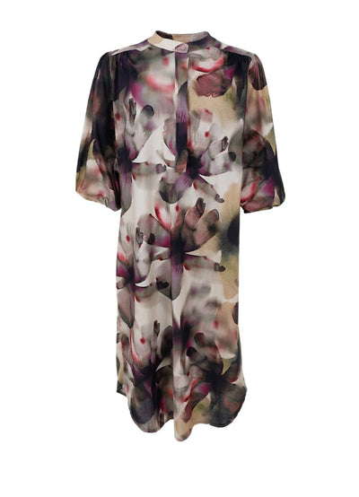 Filora Dress in Plum Flower