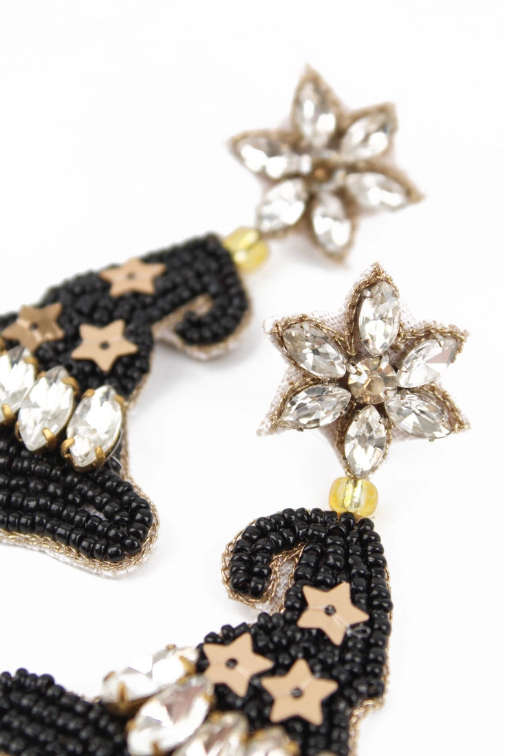 Black Witches Hat Earrings