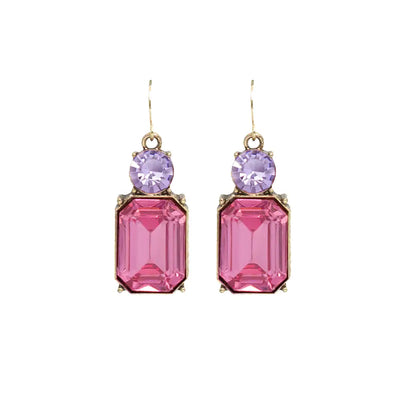 Twin Gem Drop Earrings