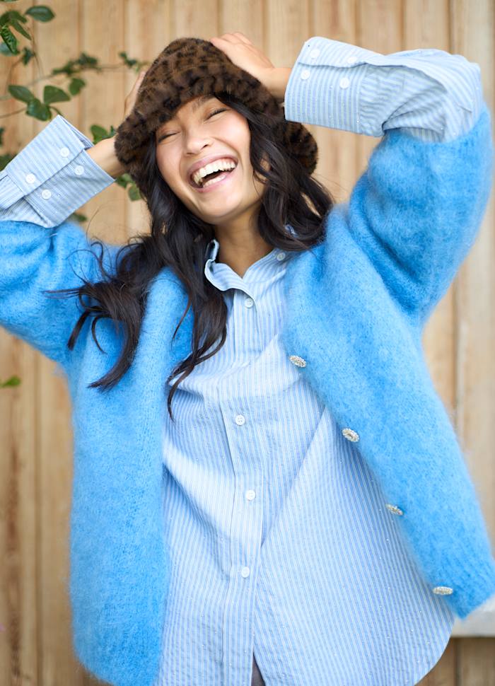 Joerk Sparkle Button Mohair Cardigan