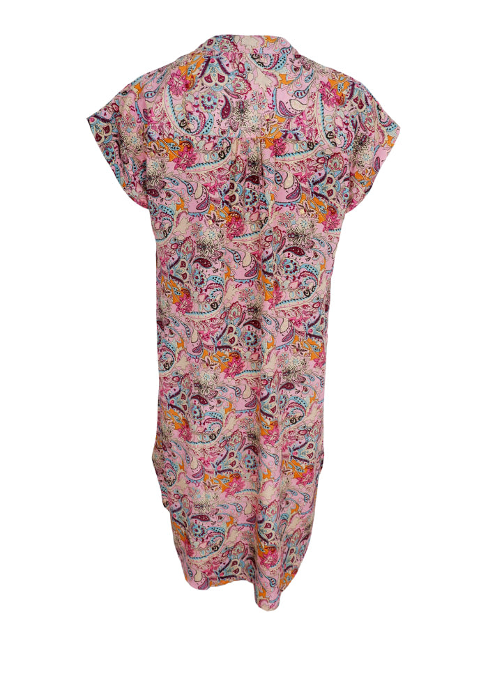 Andrea Cap Sleeve V-Neck Short Dress