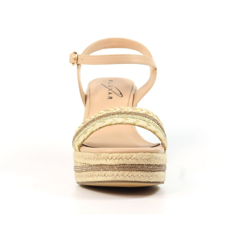 Amanda Sparkle Stripe Wedge Sandals