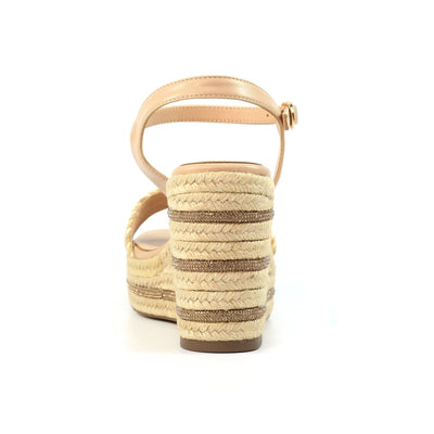 Amanda Sparkle Stripe Wedge Sandals