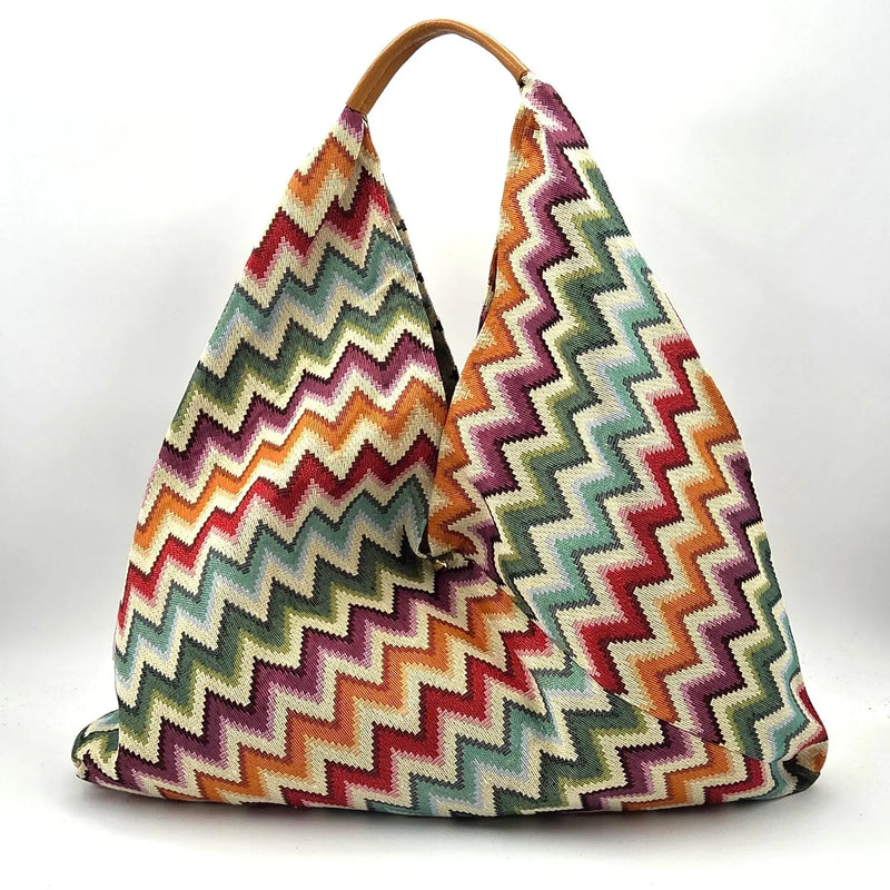Caliri Zig-Zag Tapestry Boho Bag