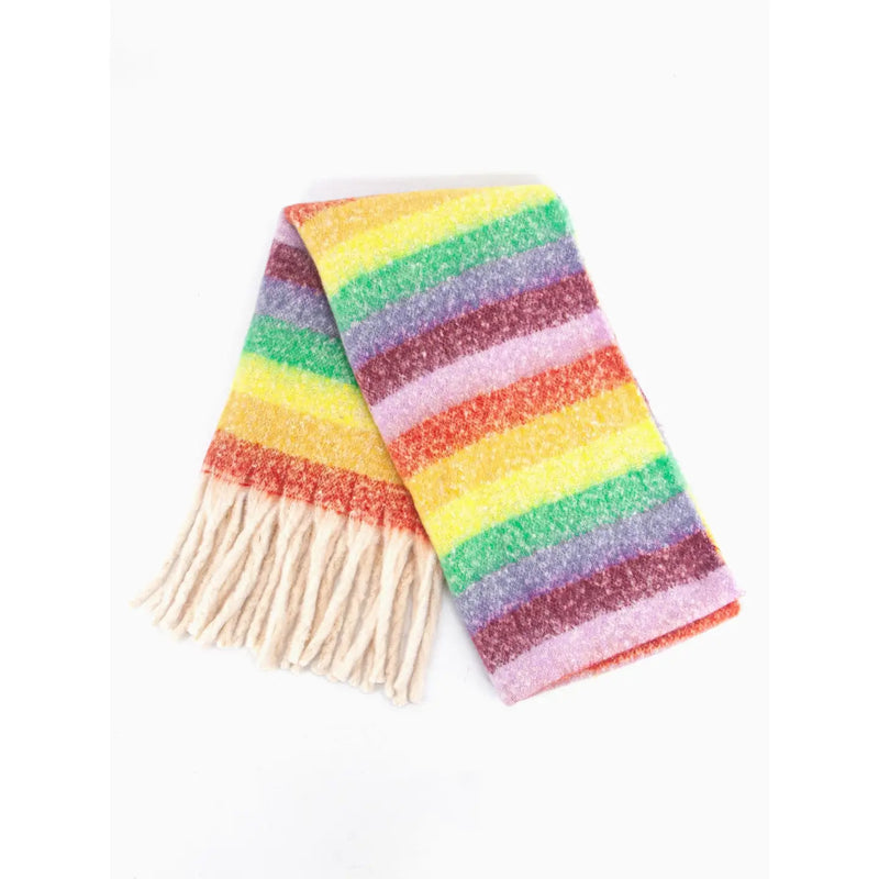 Eliza Heavyweight Rainbow Stripe Scarf