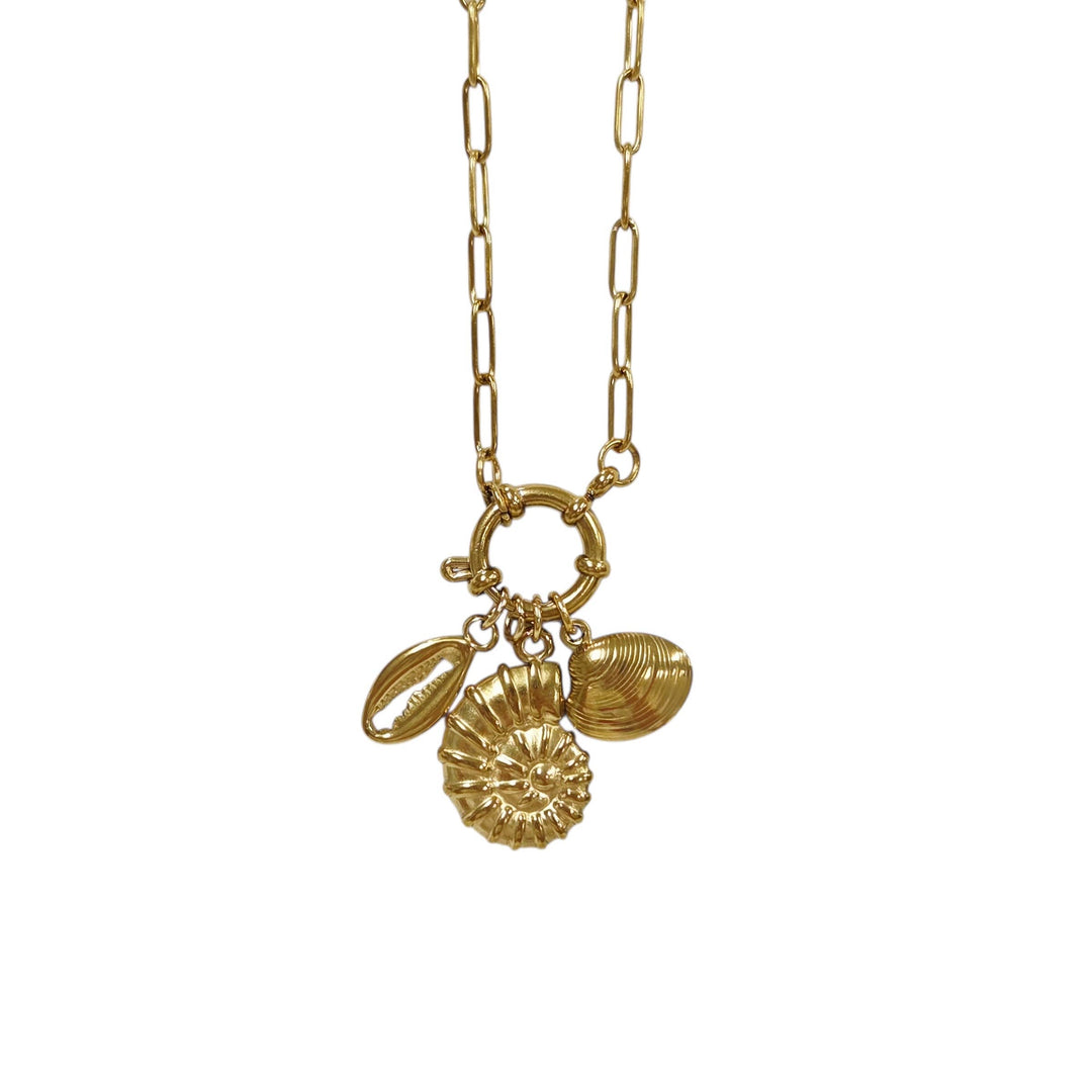Seashell charm necklace