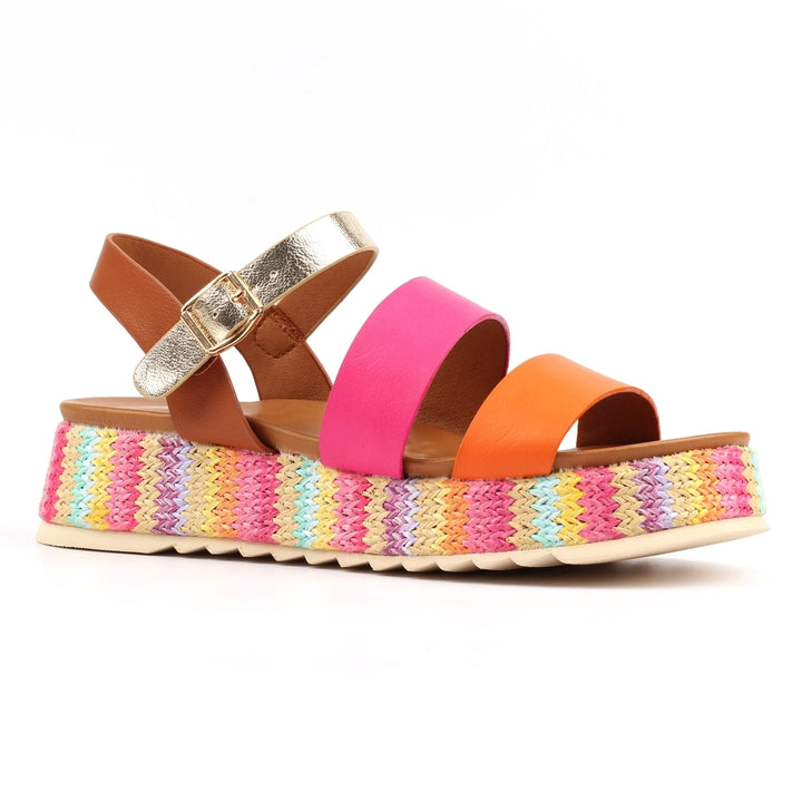 Berkley Orange Sandal Platform Shoe