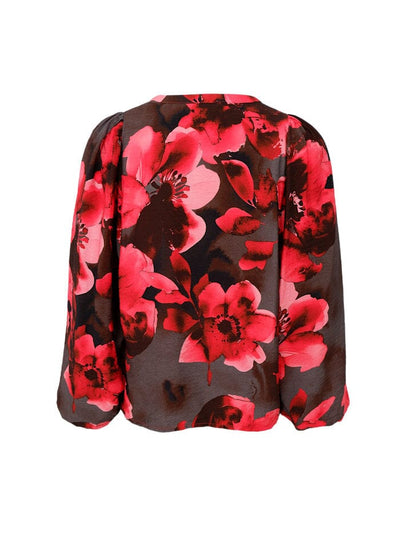 Mio Blouse in Red Flower
