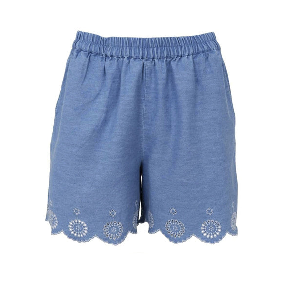 Minnie Soft Pull On Shorts in Denim Colour