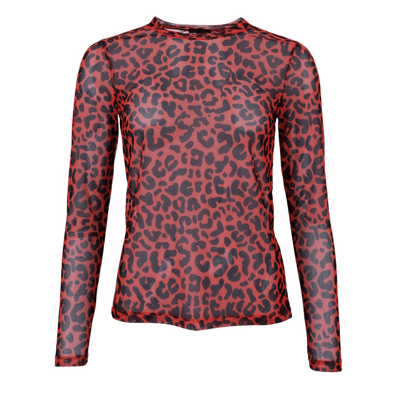 Red Leo Florence Mesh Top