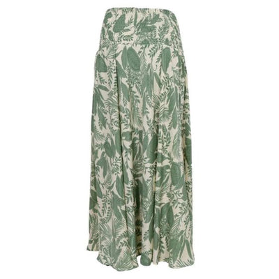 Luna Wide Smock Skirt in Sage Green