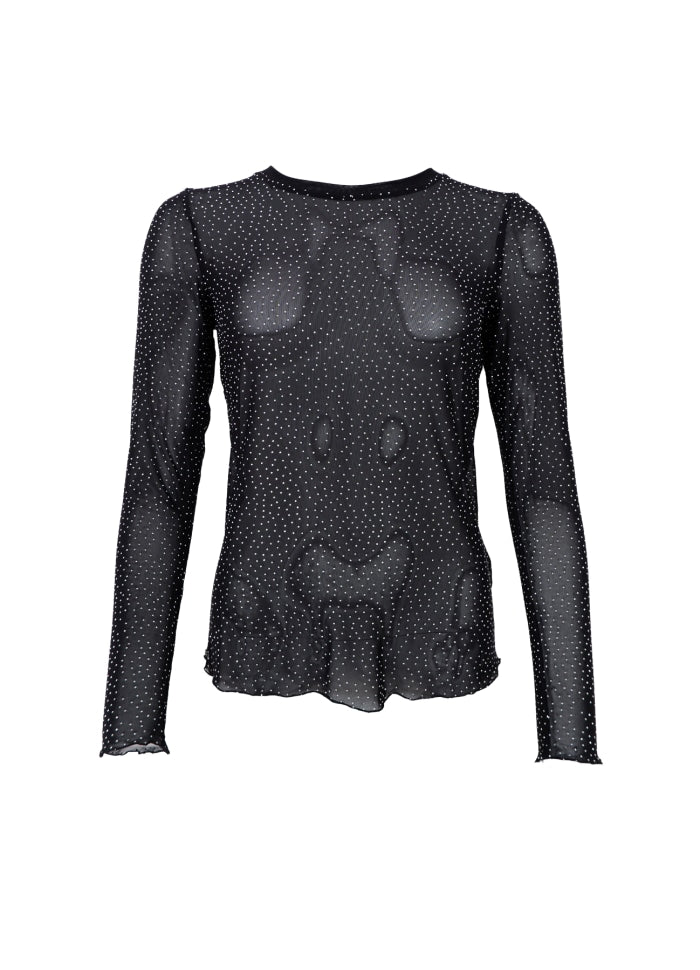 Alexis Best Seller Sparkle Stone Mesh Top