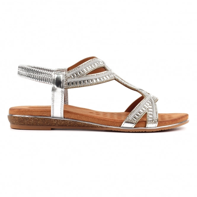 Carrie Sandal in Silver