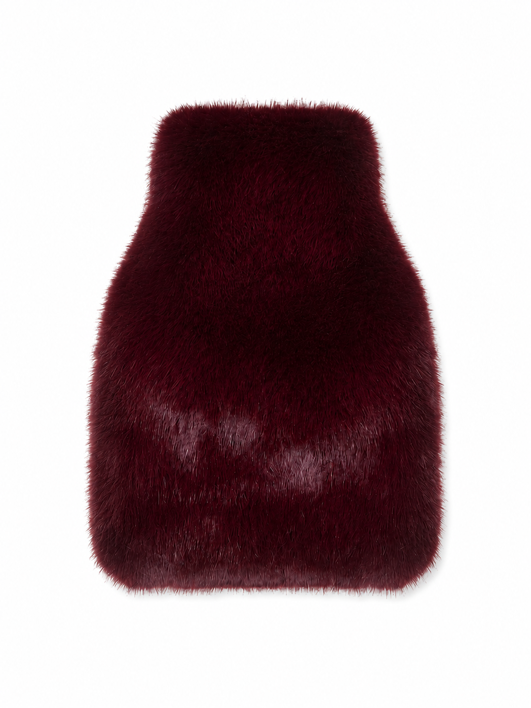 Mini Hot Water Bottle | Faux Fur | Merlot
