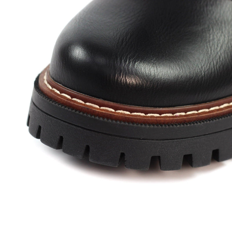 Colorado Black Boot with Leopard Zip Detail