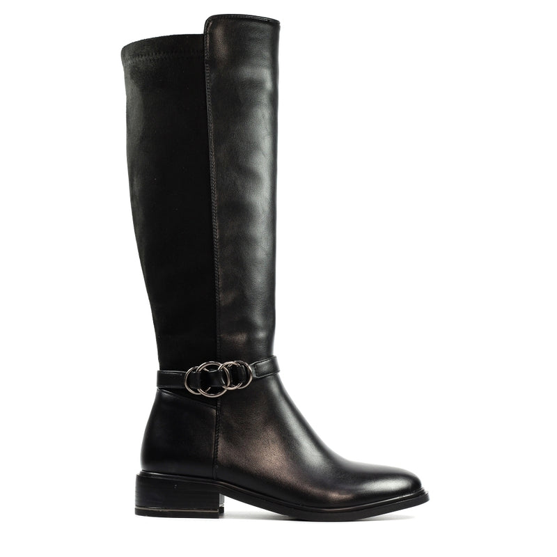 Corby Black Long Boots