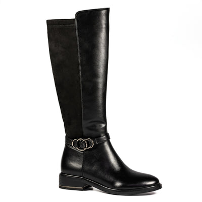 Corby Black Long Boots