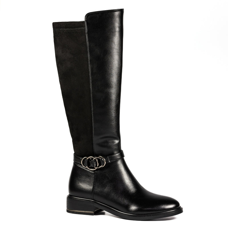 Corby Black Long Boots