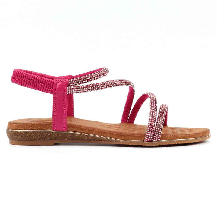 Cortez Sandal in Fuchsia