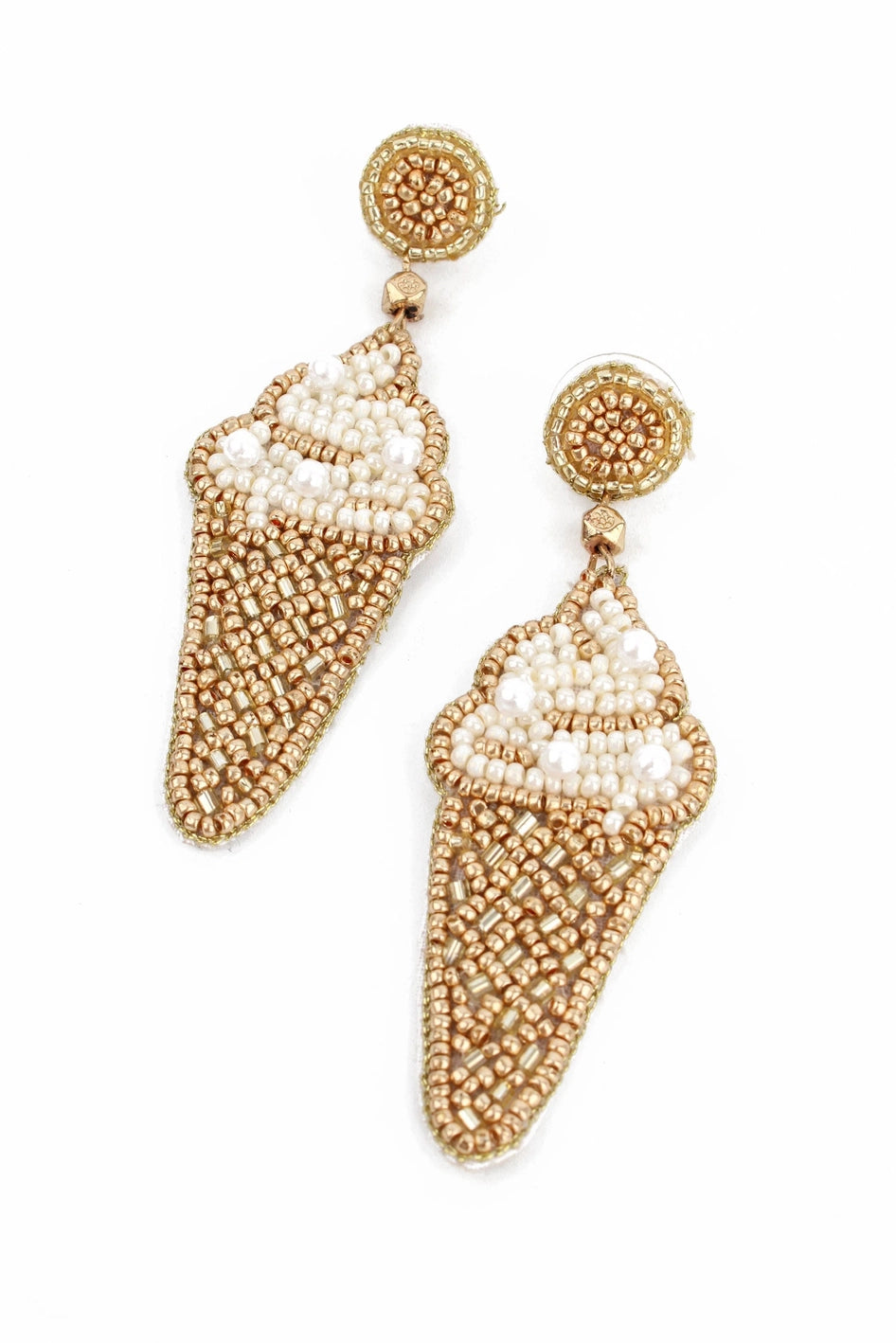Pearl Ice Cream Beaded Earrings