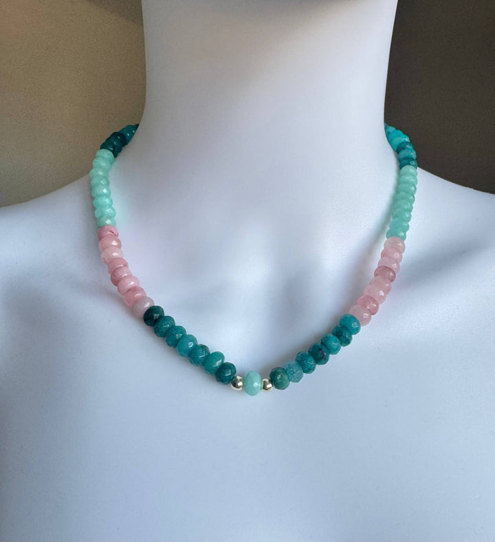 Rose &amp; Amazonite ‘Adele’ Necklace