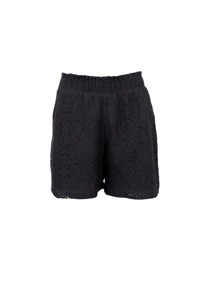 Milos Lace Shorts in Black