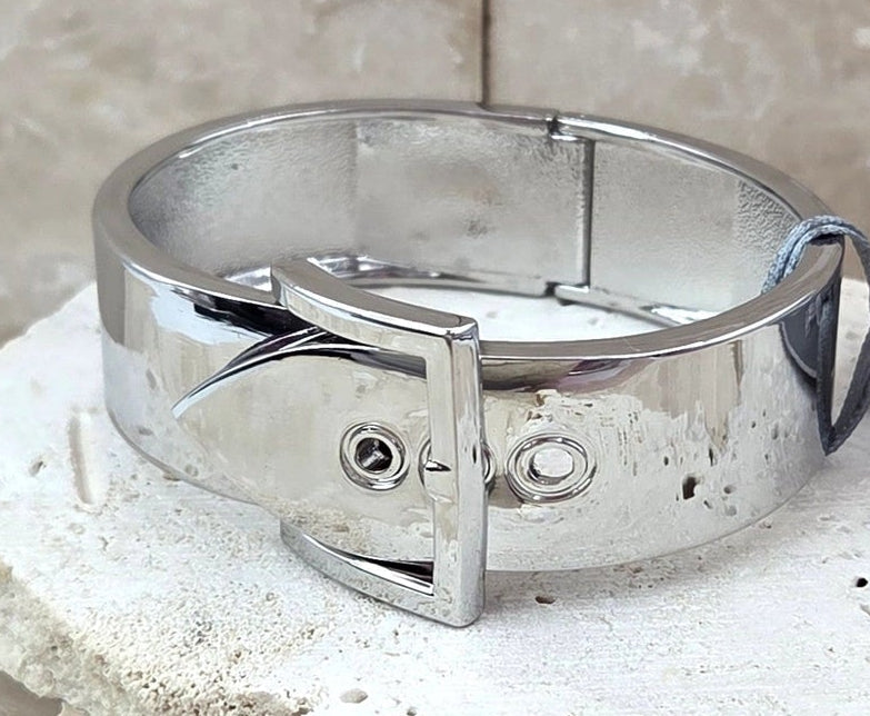 Hinged Clever Buckle Bangle with Designer Vibes