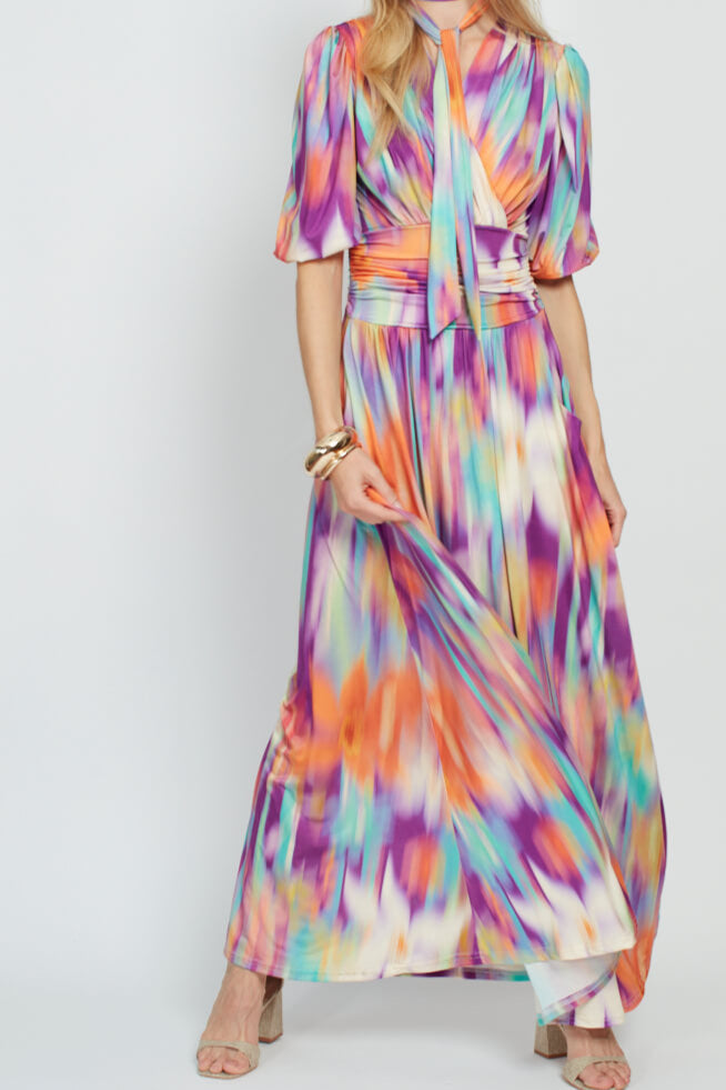 Deborah Maxi Dress in Floral Daze Print