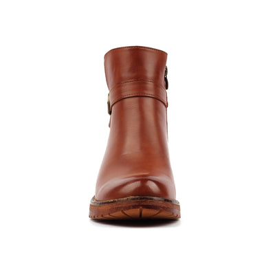 Demure Tan Brown Buckle Boots
