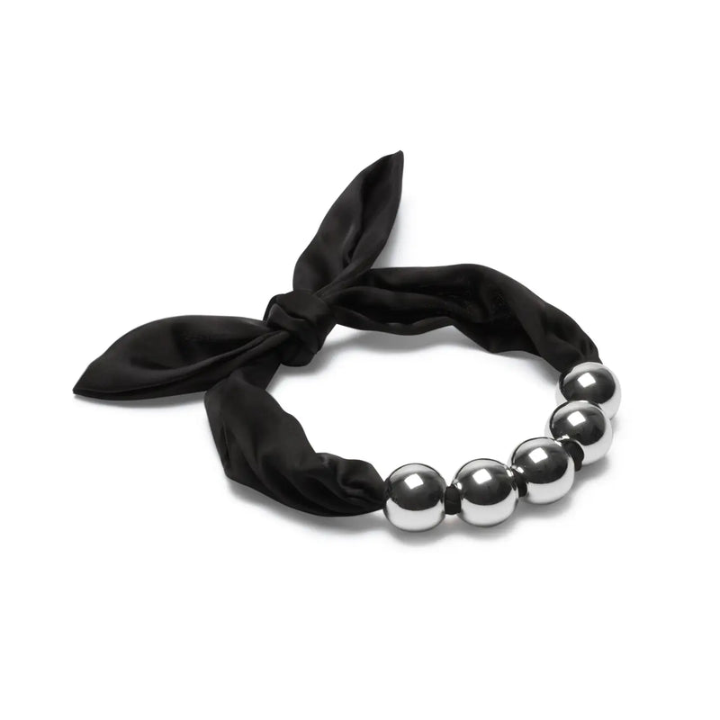 Herne Satin & Ball Tie Necklace