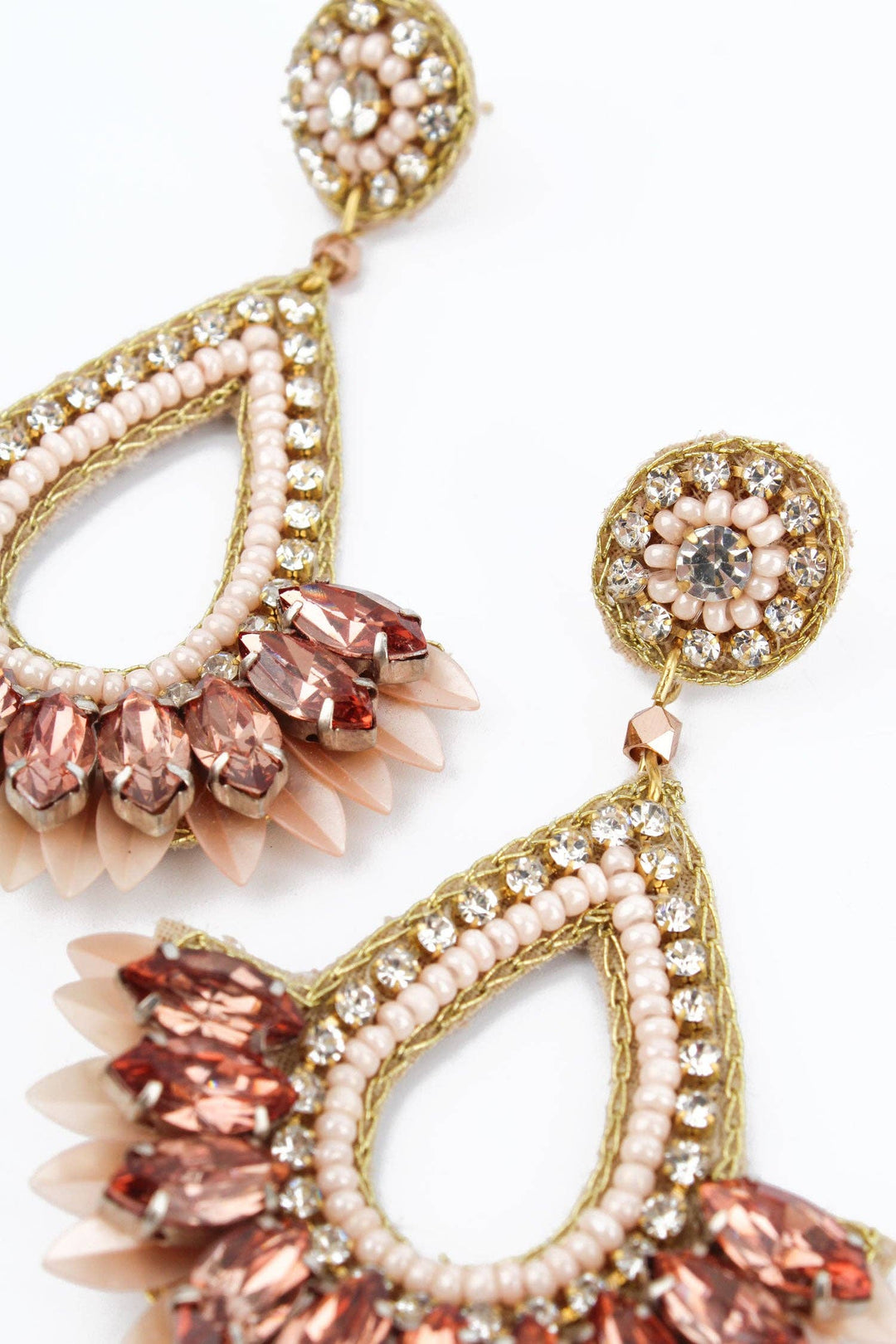 PEACH TEARDROP EARRING