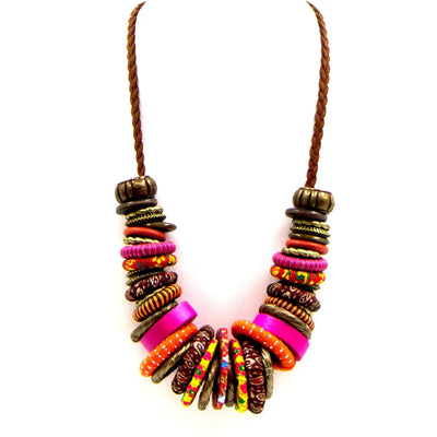Textured Rings Statement Necklace