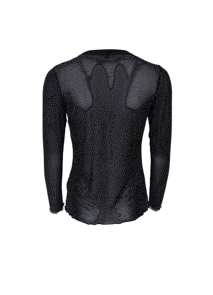 Alexis Mesh Top with Sparkle Stones