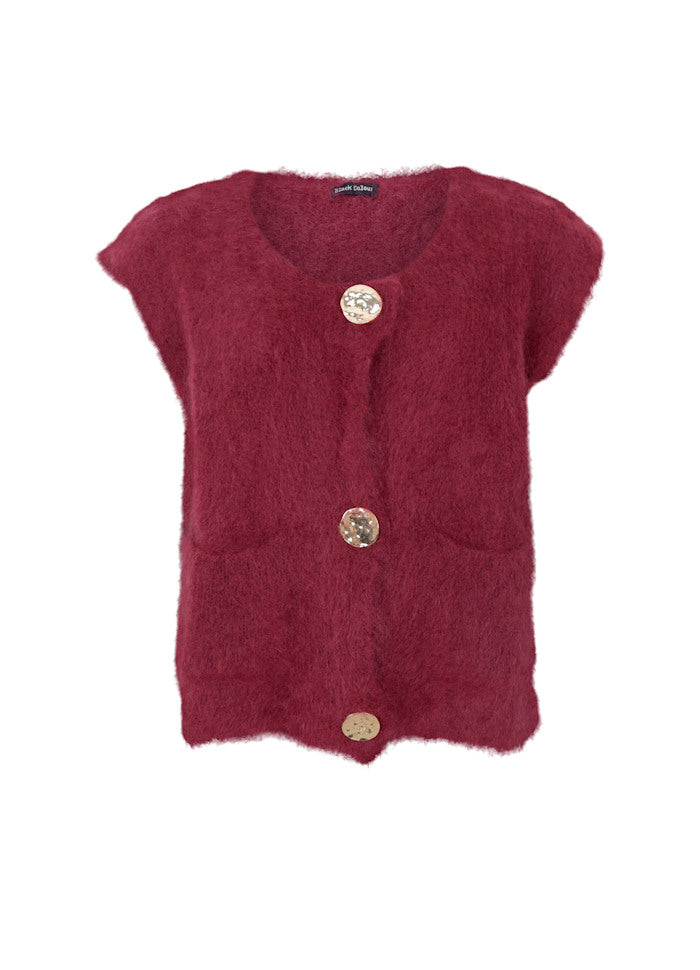 JOERK Mohair Knitted Button Vest