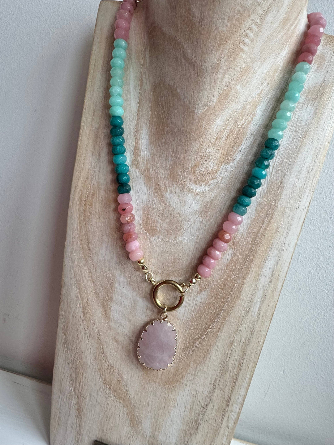 Rose &amp; Amazonite ‘Adele’ Necklace