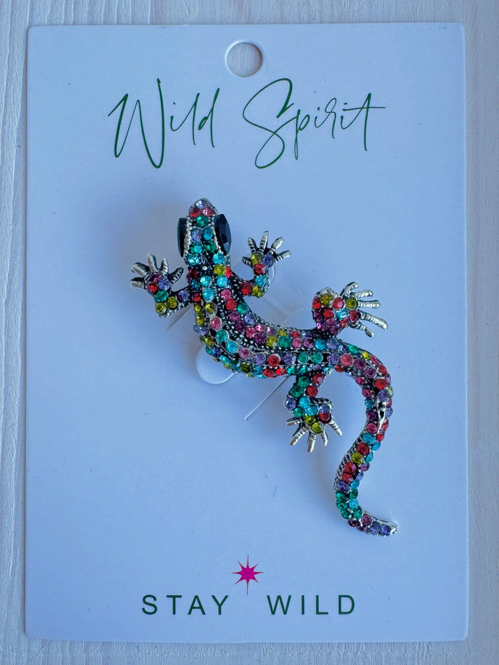 The Multicolour Gecko Brooch