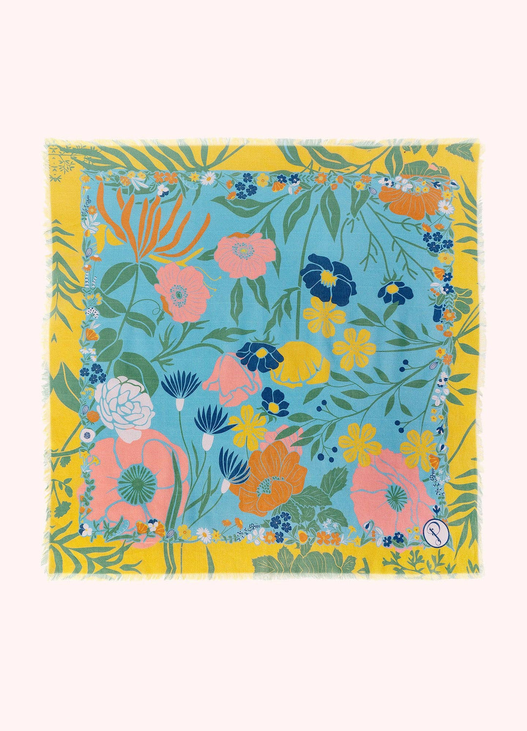 Cotton Bandana  in Blue Blooms