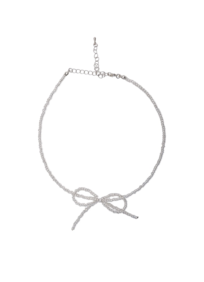Ruth Clear Bow Necklace