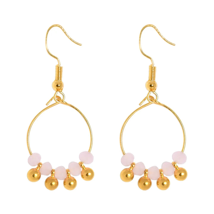 Glass Bead &amp; Drop Earrings