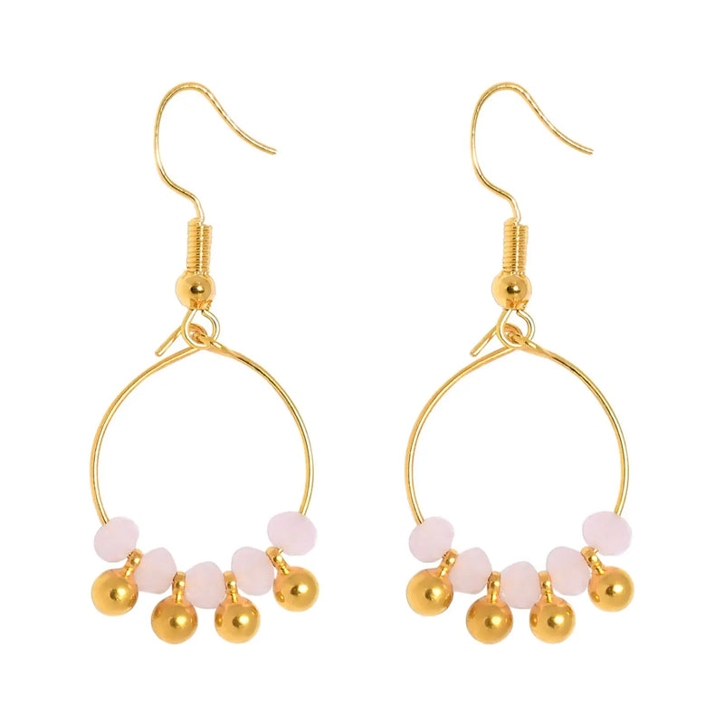 Glass Bead & Drop Earrings