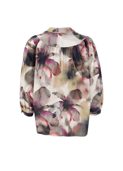 Filora Blouse in Plum Flower