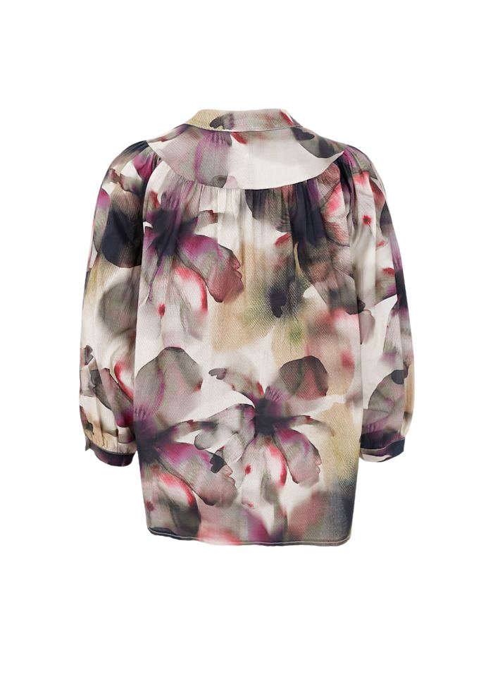 Filora Blouse in Plum Flower