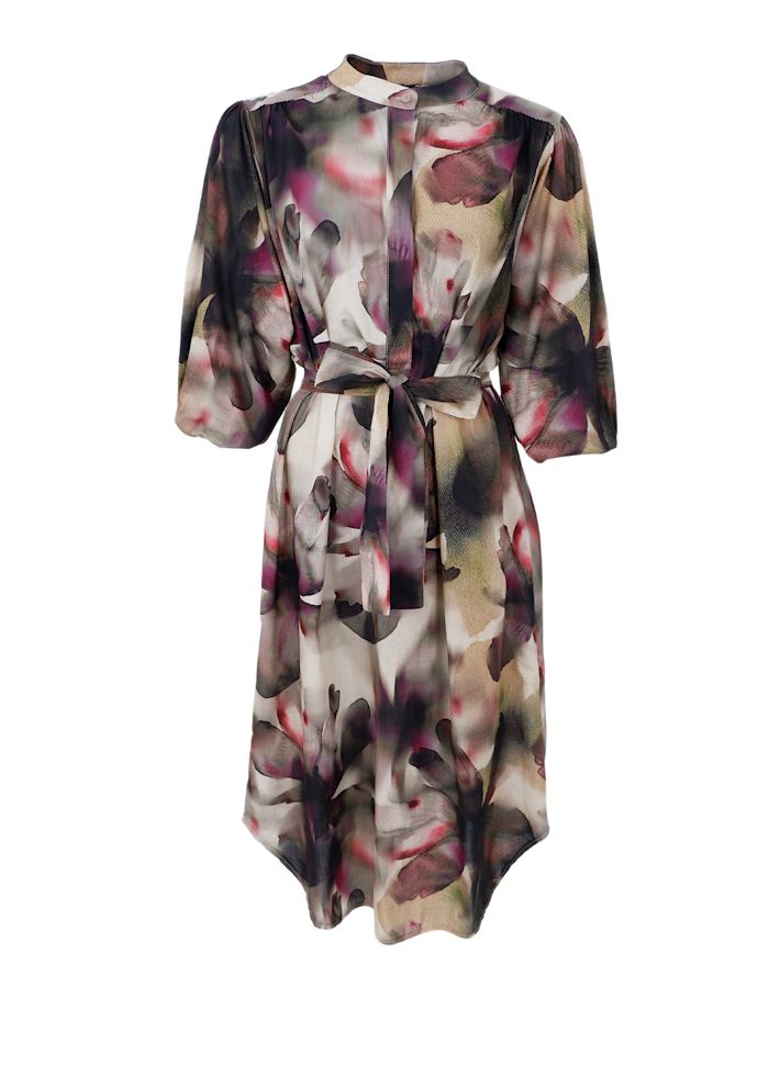 Filora Dress in Plum Flower