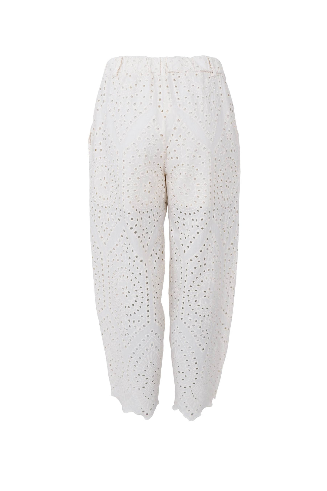 Frey Barrel Lace Trousers in Cream