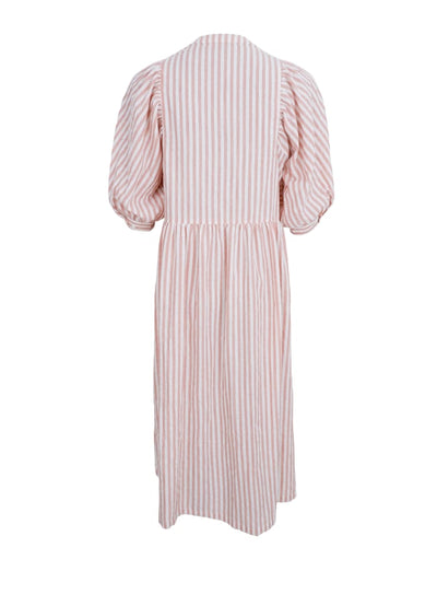 Selma Striped Dress in Rose Pink