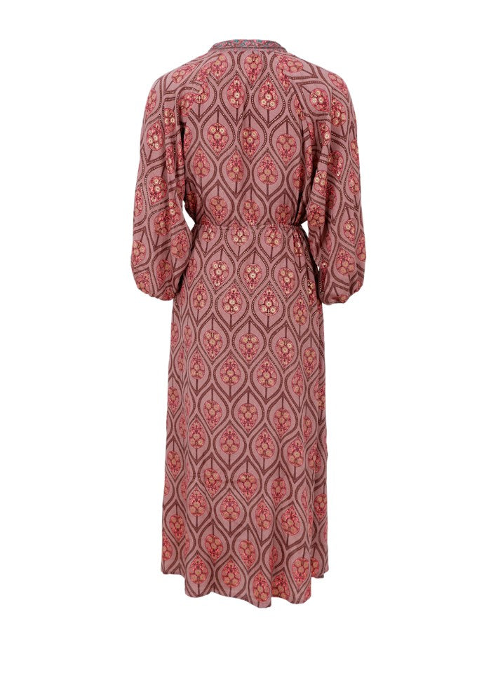 Luna Raglan Dress in Powder Tulip